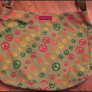 Bungalow 360 Peace Sign canvass satchel